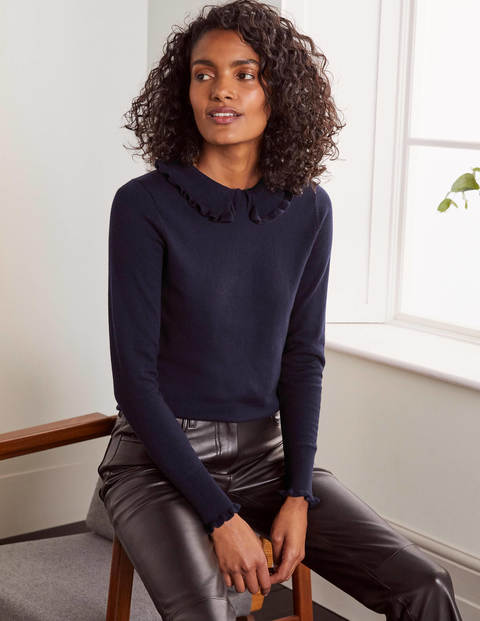 Blakenham Pullover mit Rüschen - Navy Blakenham Pullover mit Rüschen - Navy