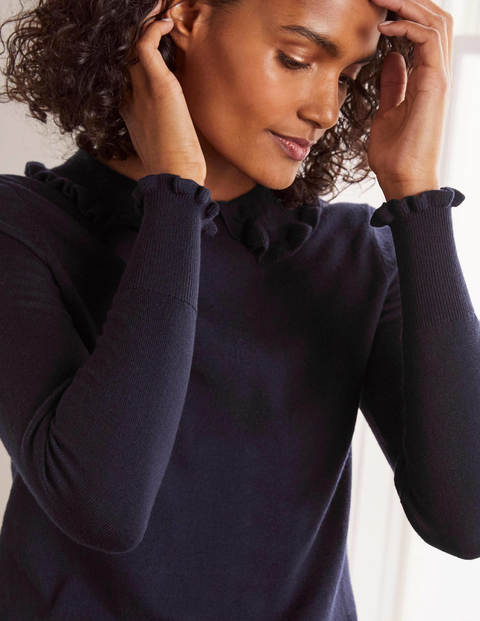 Blakenham Pullover mit Rüschen - Navy Blakenham Pullover mit Rüschen - Navy