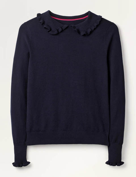 Blakenham Pullover mit Rüschen - Navy Blakenham Pullover mit Rüschen - Navy