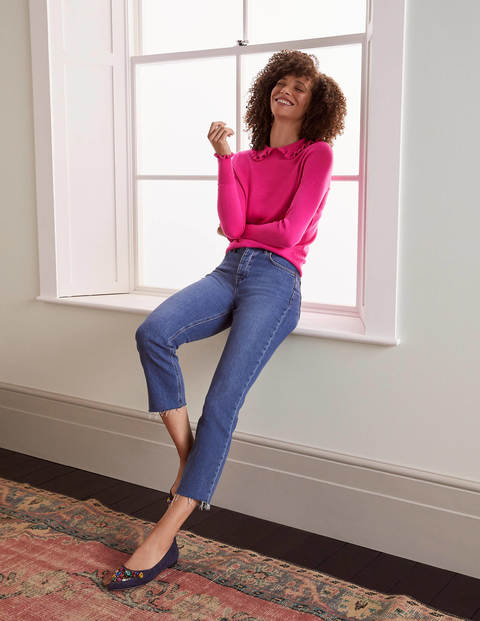 Blakenham Frill Jumper - Pink Flambe Blakenham Frill Jumper - Pink Flambe