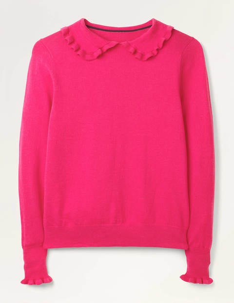 Blakenham Frill Sweater - Pink Flambe Blakenham Frill Sweater - Pink Flambe