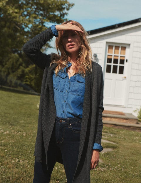 charcoal cardigan