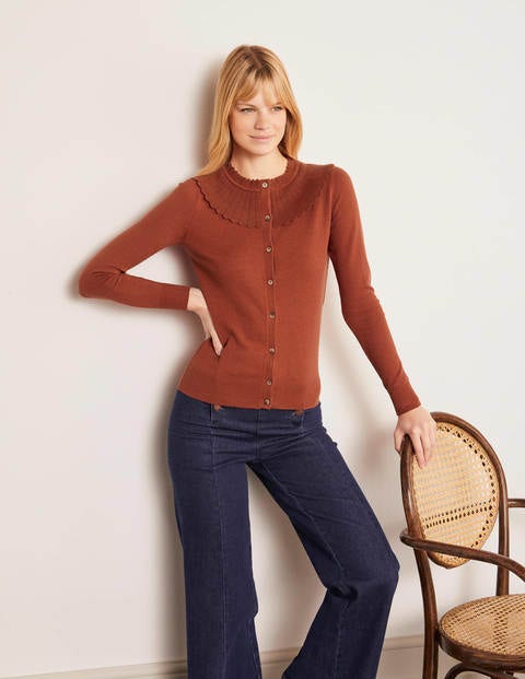 Abercorn Scallop Cardigan - Conker Abercorn Scallop Cardigan - Conker
