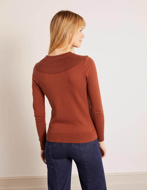 Abercorn Scallop Cardigan - Conker Abercorn Scallop Cardigan - Conker
