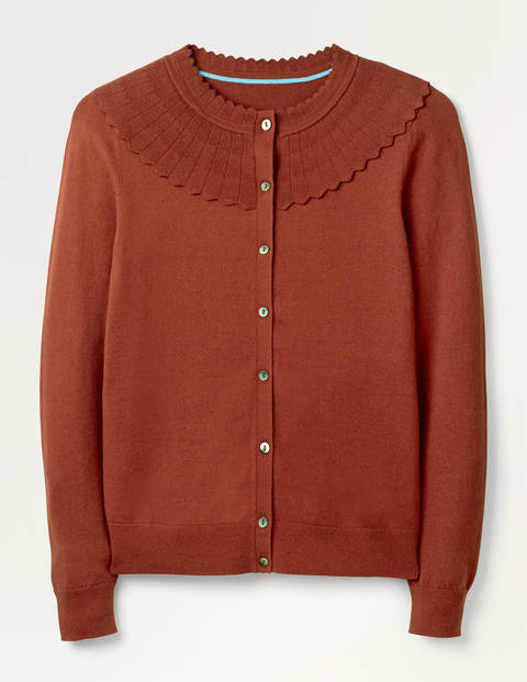 Abercorn Scallop Cardigan - Conker Abercorn Scallop Cardigan - Conker