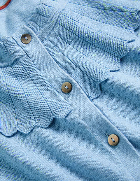Abercorn Scallop Cardigan - Frosted Blue Abercorn Scallop Cardigan - Frosted Blue