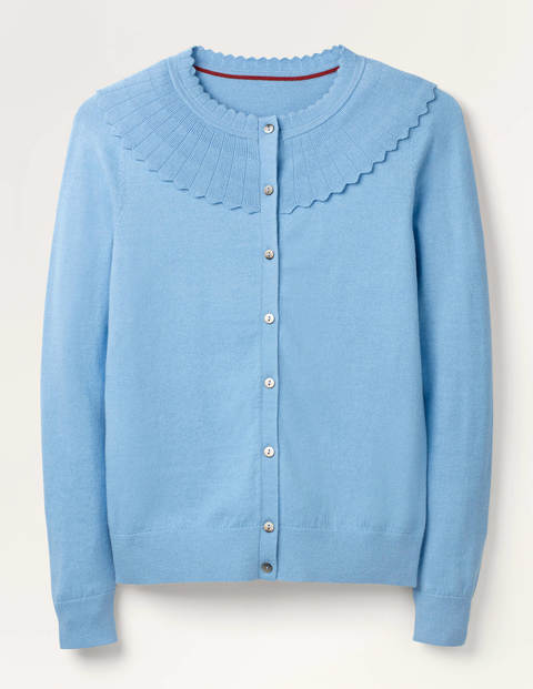 Abercorn Scallop Cardigan - Frosted Blue Abercorn Scallop Cardigan - Frosted Blue