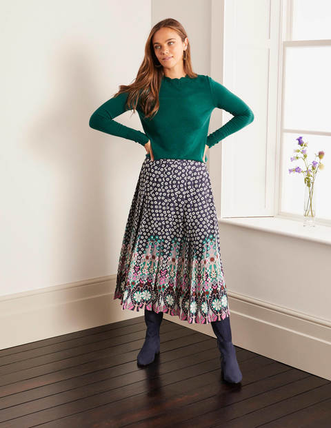 Hambleden Pullover mit Muschelsaum - Waldgrün Hambleden Pullover mit Muschelsaum - Waldgrün
