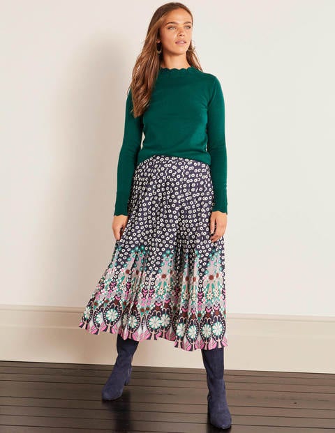 Hambleden Pullover mit Muschelsaum - Waldgrün Hambleden Pullover mit Muschelsaum - Waldgrün