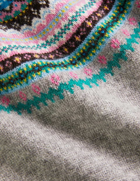 Frances Fair-Isle-Kleid - Grau Melange Frances Fair-Isle-Kleid - Grau Melange