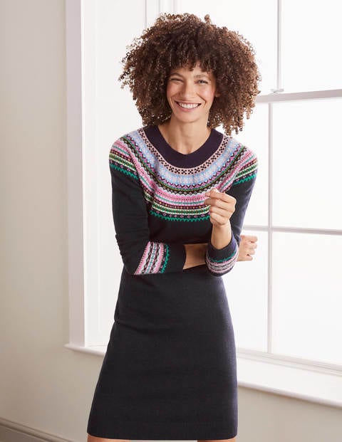 Frances Fair Isle Dress - Navy Frances Fair Isle Dress - Navy