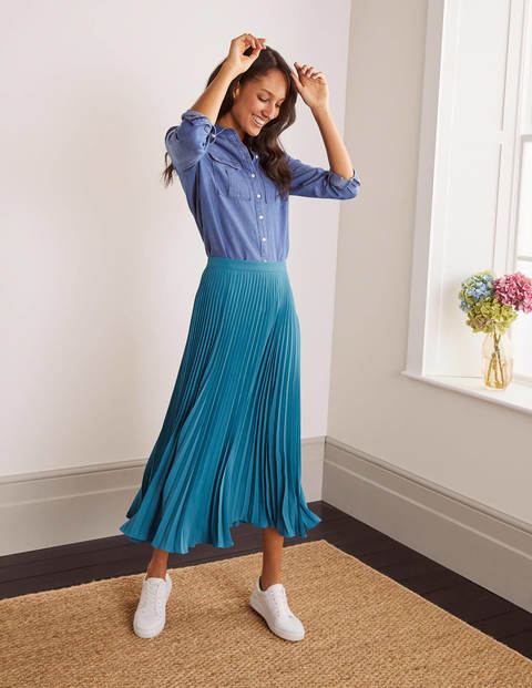 Kristen Pleated Skirt - Gemstone Kristen Pleated Skirt - Gemstone