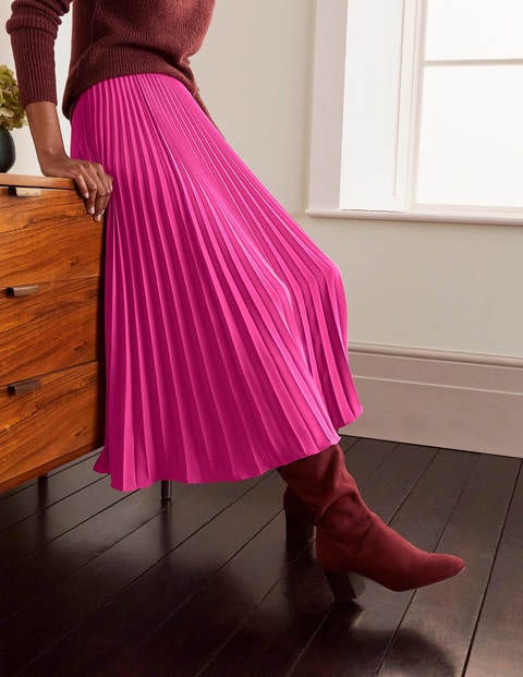 Kristen Pleated Skirt - Pink Flambé Kristen Pleated Skirt - Pink Flambé