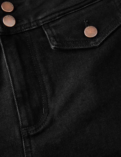 Button Detail Bootcut Jeans - Black Button Detail Bootcut Jeans - Black