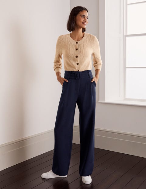 Powis Wide Leg Trousers - Navy Powis Wide Leg Trousers - Navy