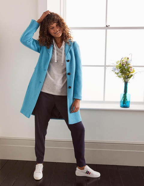 Einreihiger Trenchcoat - Schottenrockblau Einreihiger Trenchcoat - Schottenrockblau
