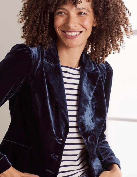 Kingsley Velvet Jacket - Navy Kingsley Velvet Jacket - Navy