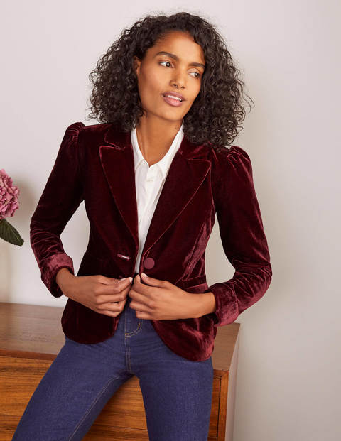Kingsley Velvet Jacket - Ruby Ring Kingsley Velvet Jacket - Ruby Ring