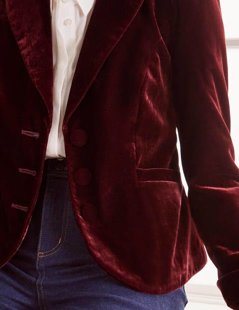 Kingsley Velvet Jacket - Ruby Ring Kingsley Velvet Jacket - Ruby Ring