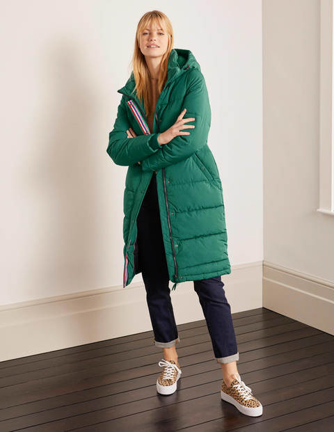 Long green sales padded coat