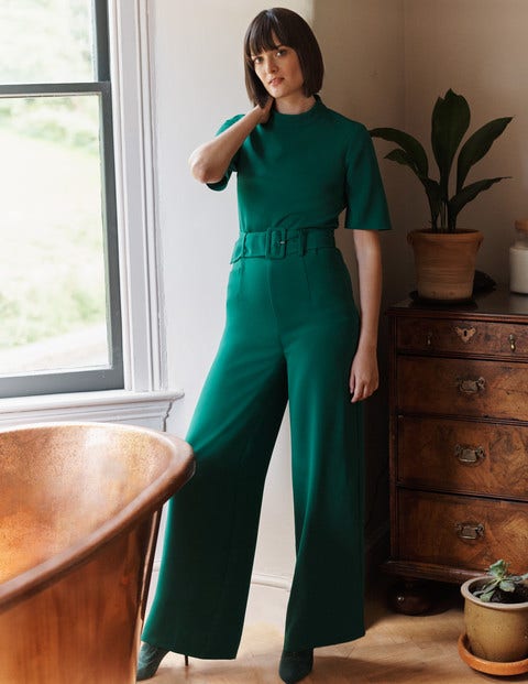 Sophie Belted Jumpsuit - Deep Forest Sophie Belted Jumpsuit - Deep Forest