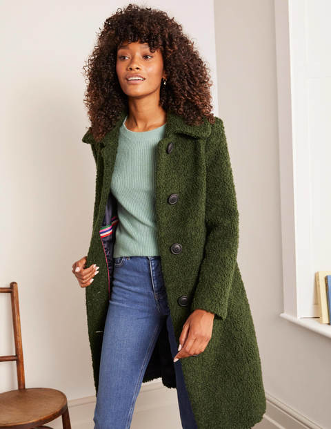 Elveden Textured Coat - Forest Green Elveden Textured Coat - Forest Green