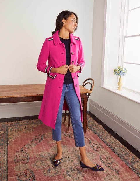 Manteau Middleham à liserés - Rose flambé Manteau Middleham à liserés - Rose flambé