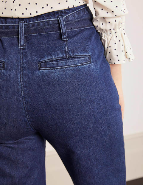 Belted Tapered Leg Jeans - Mid Vintage Belted Tapered Leg Jeans - Mid Vintage