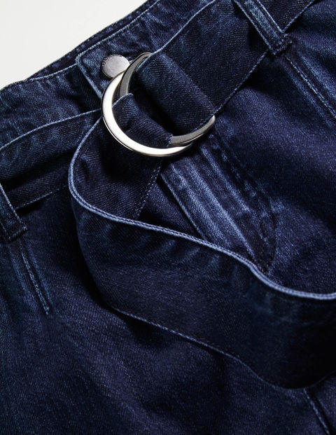Belted Tapered Leg Jeans - Mid Vintage Belted Tapered Leg Jeans - Mid Vintage