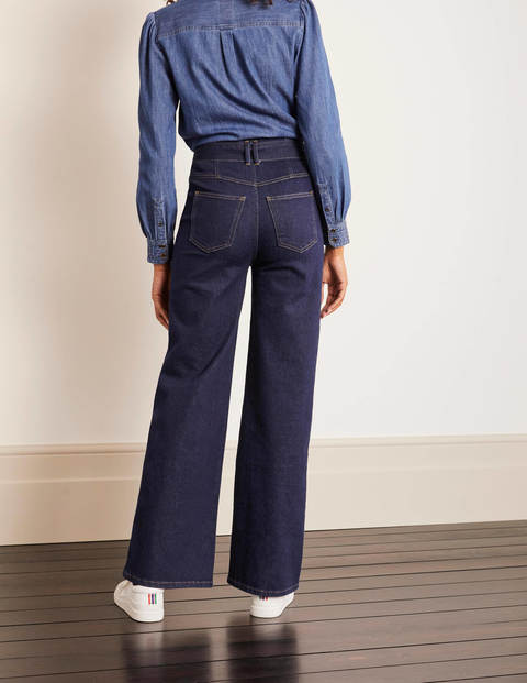 Jean large à nouer à la taille - Indigo Jean large à nouer à la taille - Indigo