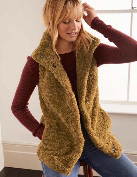 Haddon Faux Fur Gilet - Camel Haddon Faux Fur Gilet - Camel