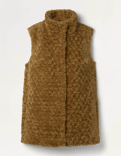 Haddon Faux Fur Gilet - Camel Haddon Faux Fur Gilet - Camel