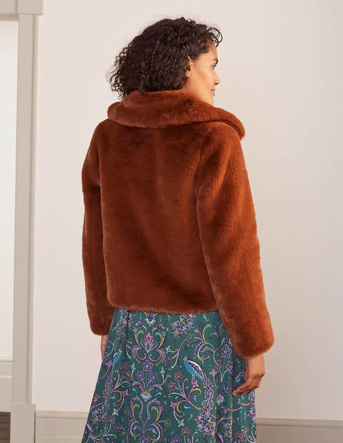 Elsted Kunstfelljacke - Roteiche Elsted Kunstfelljacke - Roteiche