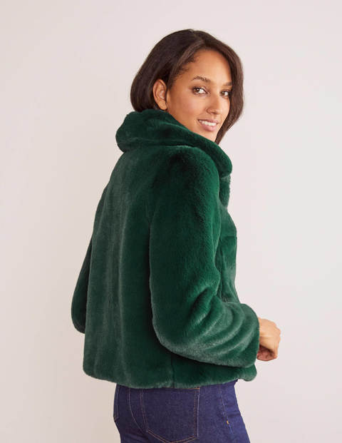 Elsted Faux Fur Jacket - Deep Forest Elsted Faux Fur Jacket - Deep Forest