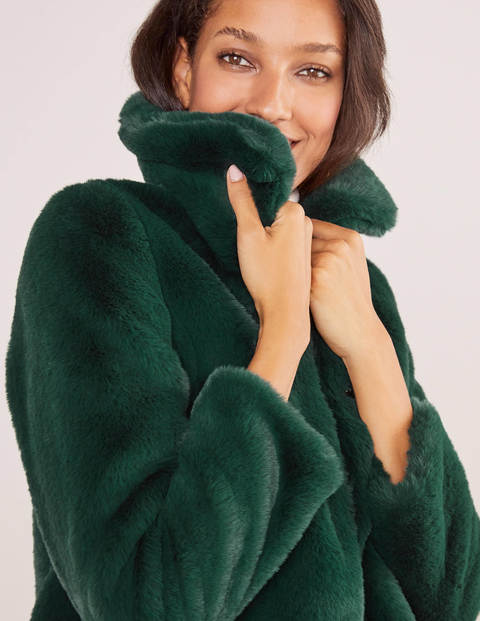 Elsted Faux Fur Jacket - Deep Forest Elsted Faux Fur Jacket - Deep Forest