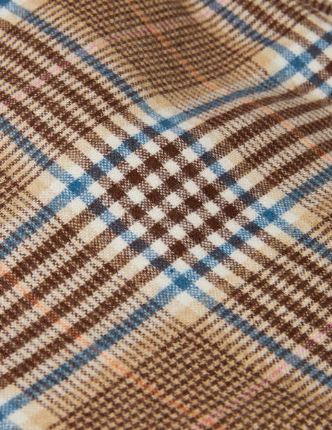 Wesley Wool Trousers - Brown and Coral Check Wesley Wool Trousers - Brown and Coral Check