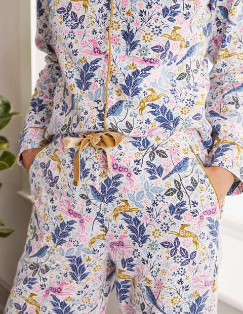 Vanessa Cosy Pajamas - Ivory Whimsical Forest Vanessa Cosy Pajamas - Ivory Whimsical Forest