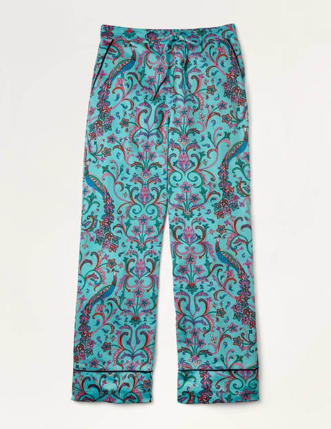 Bas de pyjama Janie - Bleu glacé, motif Fanciful Peacock Bas de pyjama Janie - Bleu glacé, motif Fanciful Peacock