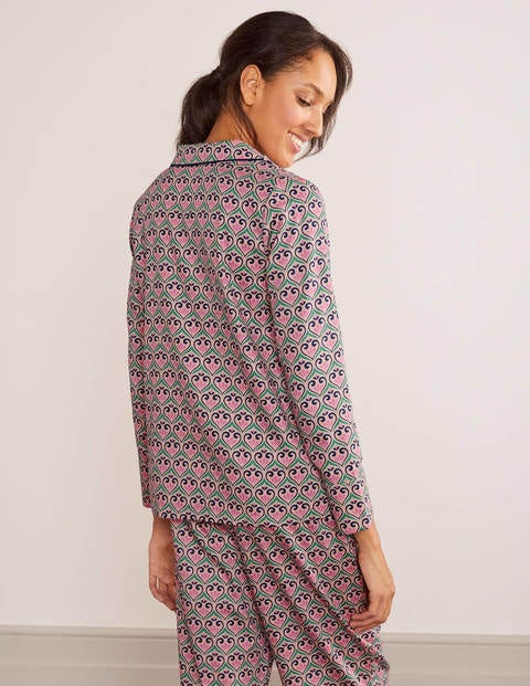Janie Pajama Shirt - Milkshake, Fanciful Geo Janie Pajama Shirt - Milkshake, Fanciful Geo