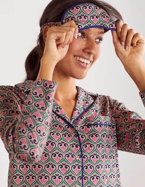 Janie Pajama Shirt - Milkshake, Fanciful Geo Janie Pajama Shirt - Milkshake, Fanciful Geo