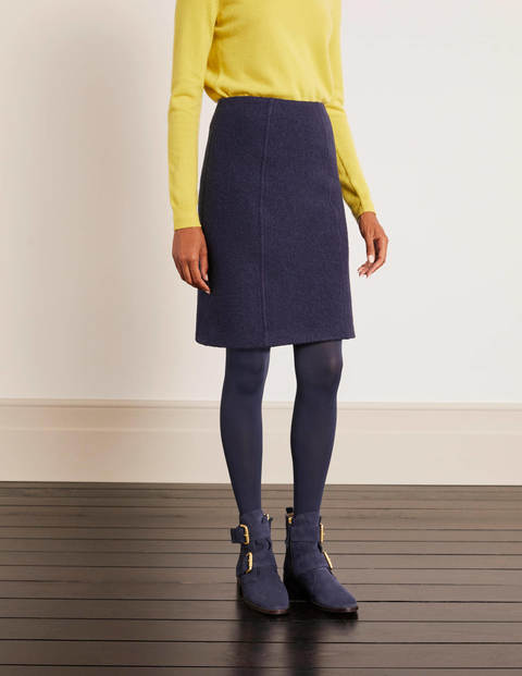 Poppy Boiled Wool Skirt - Navy Poppy Boiled Wool Skirt - Navy