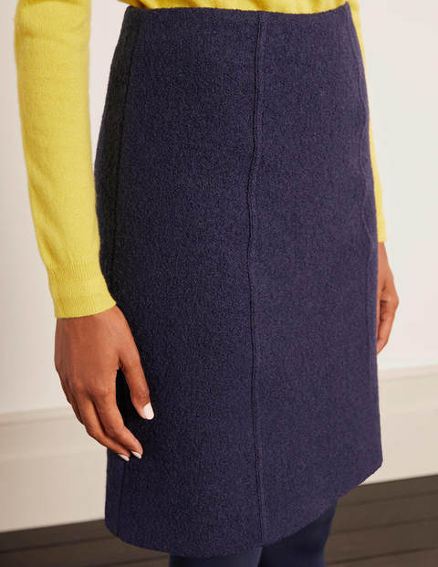 Poppy Boiled Wool Skirt - Navy Poppy Boiled Wool Skirt - Navy