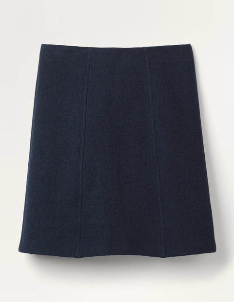 Poppy Boiled Wool Skirt - Navy Poppy Boiled Wool Skirt - Navy