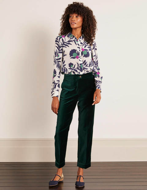 Siddal Velvet Trousers - Deep Forest Siddal Velvet Trousers - Deep Forest