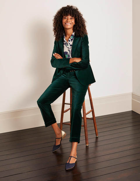 Siddal Velvet Blazer - Deep Forest Siddal Velvet Blazer - Deep Forest