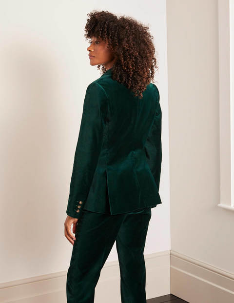 Siddal Velvet Blazer - Deep Forest Siddal Velvet Blazer - Deep Forest