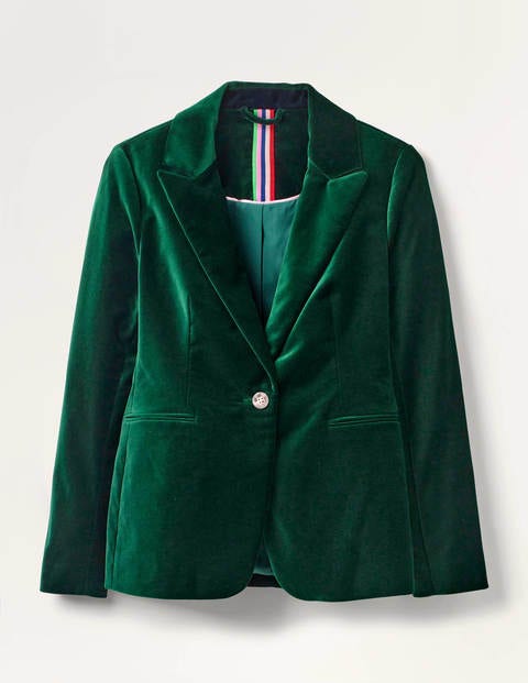 Siddal Velvet Blazer - Deep Forest Siddal Velvet Blazer - Deep Forest