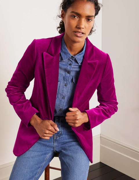 Siddal Velvet Blazer - Jewel Purple Siddal Velvet Blazer - Jewel Purple