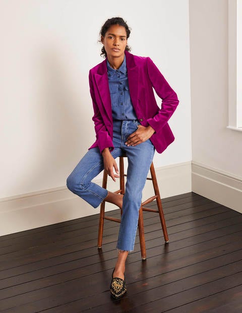 Siddal Velvet Blazer - Jewel Purple Siddal Velvet Blazer - Jewel Purple