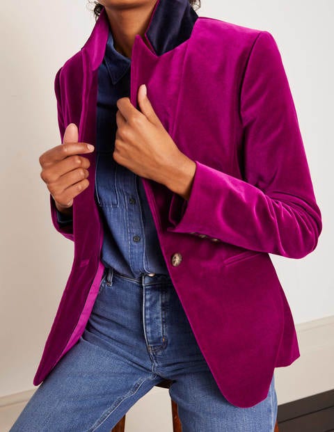 Siddal Velvet Blazer - Jewel Purple Siddal Velvet Blazer - Jewel Purple